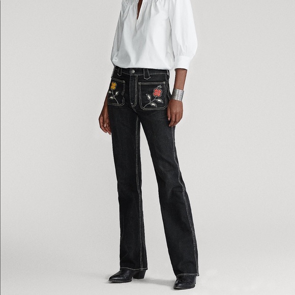 Polo Ralph Lauren Jenn Embroidered Jeans - Picture 2 of 9